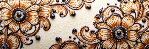 Intricate Mehndi henna pattern, swirling floral motifs, floral, south asian, design