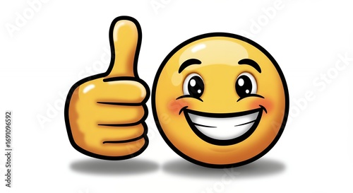 Smiling face with thumbs up emoji