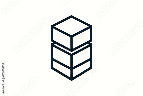 Abstract cube stack  .eps