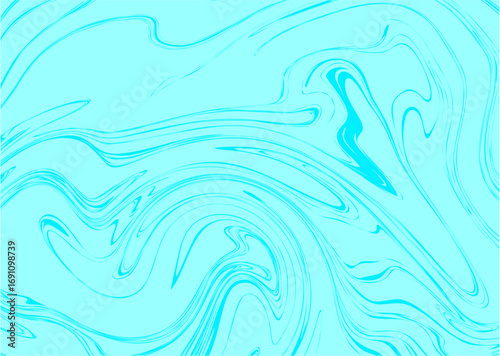 Creative light blue abstract background with fluid marble ink texture. Modern vector graphic with dynamic swirls and lines