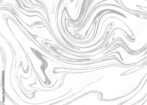 Abstract grey and white liquid marble texture background. Modern artistic illustration of a fluid swirling ink pattern for design
