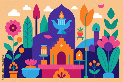 a vibrant and eclectic home in a bohemian garden  