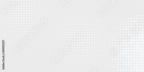 Dot white gray wave light technology texture background. halftone modern dotted texture overlay. Cartoon pop art faded gradient pattern.