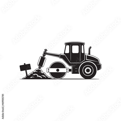 tractor isolated on white background