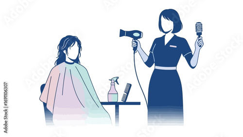 Two young women in bathrobes opening and holding various skincare products and makeup items on a table preparing for beauty routine