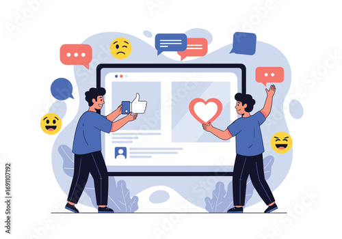 Social media engagement engagement and communication strategy for online interaction