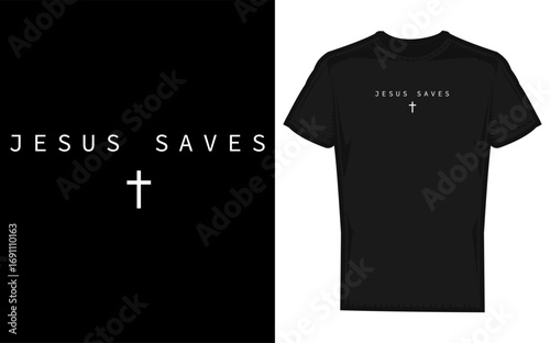 Subtle christian faith symbol of jesus saves with a minimalist cross silhouette conveying a message of hope and salvation
