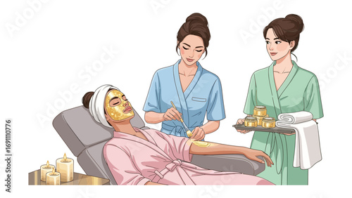 Serene woman meditating in lotus pose on yoga mat surrounded by candles and essential oil for wellness and relaxation
