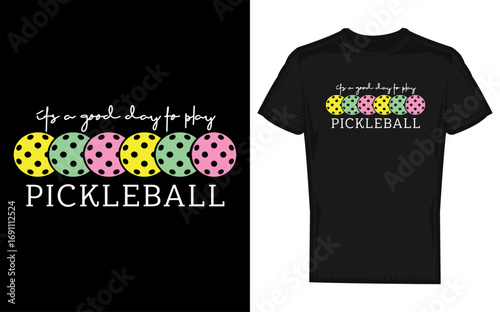 Dink player silhouette enjoying a good day playing pickleball sports graphic design