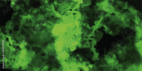 Abstract dynamic dark black-green background with gradient transitions from light to dark. resembling a vibrant abstract painting in an artistic environment.