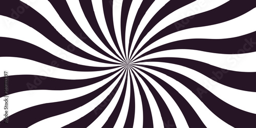 Abstract background with rays retro starburst. Funky ray elements, circle motifs, reminiscent of circus themes.Dynamic spiral effect reminiscent of retro candy swirls or vintage sunburst posters.