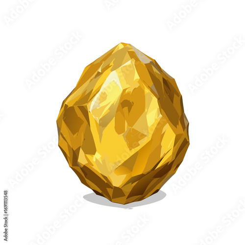 golden diamond isolated on white