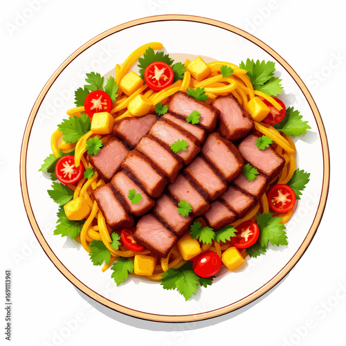 sausages with vegetables