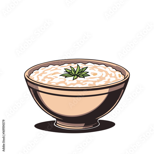 bowl of yogurt with mint