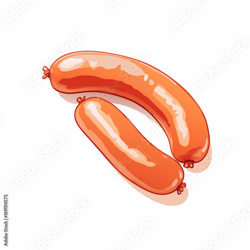 sausage isolated on white background
