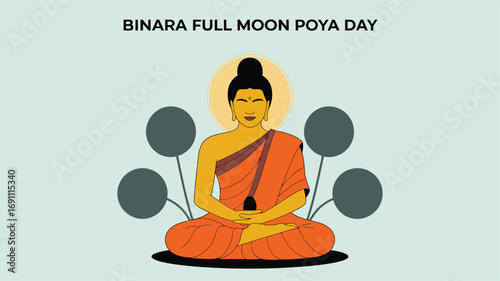 Binara Full Moon Poya Day Buddhist Festival Sri Lanka
