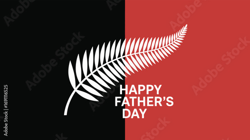 Happy Father’s Day New Zealand Silver Fern Symbol Celebration