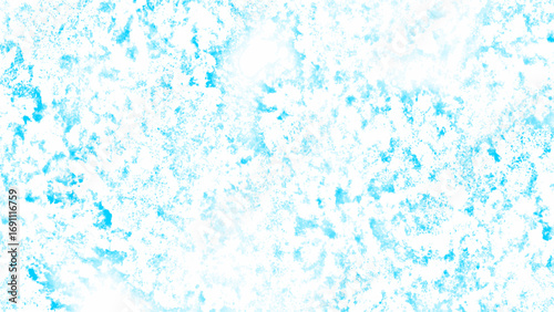 Bright abstract background featuring icy blue and white textures. Frozen crystalline surfaces or frosted patterns. Cold, snowy, and wintry atmosphere with organic spread across the canvas.