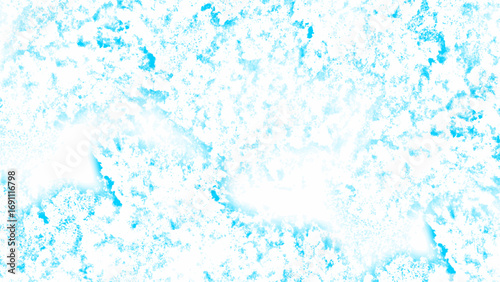 Bright abstract background featuring icy blue and white textures. Frozen crystalline surfaces or frosted patterns. Cold, snowy, and wintry atmosphere with organic spread across the canvas.