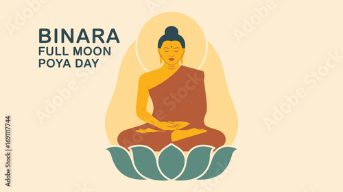 Binara Full Moon Poya Day Buddhist Festival Sri Lanka