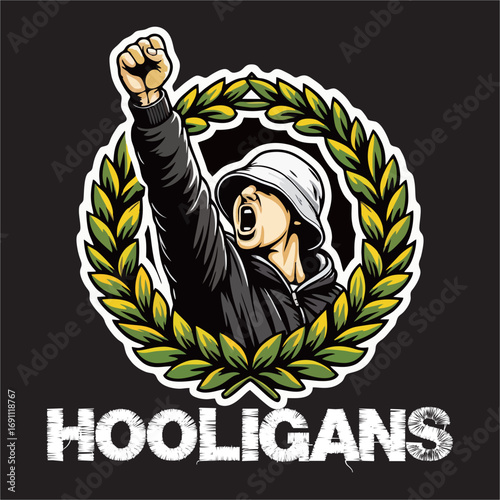 A Vector Illustrator Ultras hooligan Football Fans Logo