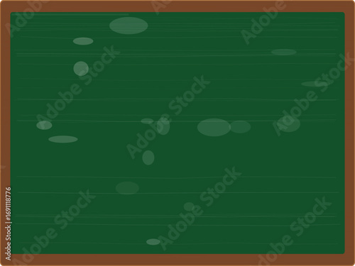 Green Empty Chalkboard with Wooden Frame | Blank Board Background for School, Education, Presentations and Mockups