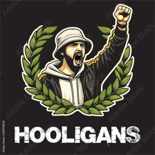 A Vector Illustrator Ultras hooligan Football Fans Logo