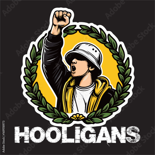 A Vector Illustrator Ultras hooligan Football Fans Logo