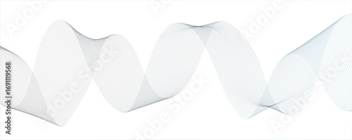 Abstract modern background with flowing wave lines in gradient shades of blue and aqua. smooth, curved,Smooth, dynamic curves overlap with transparent layers, creating a modern.