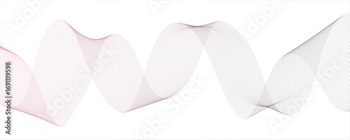 abstract blue wave line on the white background image unique pattern graphics element modern.Parallel elliptical lines forming with wave rhythm, harmonious and.....