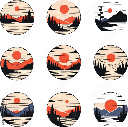 Spiritual Symbols Vector Set