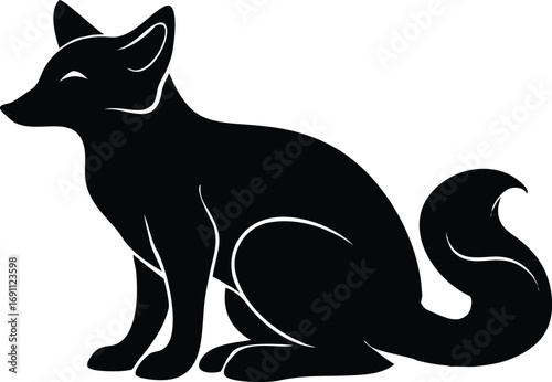 black cat vector illustration
