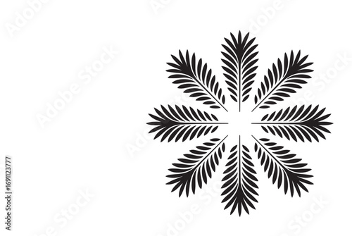 Abstract Palm Leaf Mandala Design