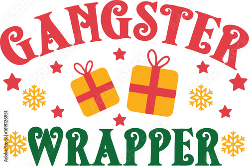 Funny Christmas vector t-shirt design 