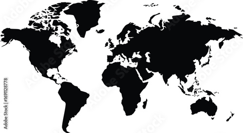 Connected Continents: A Stylized Global Map