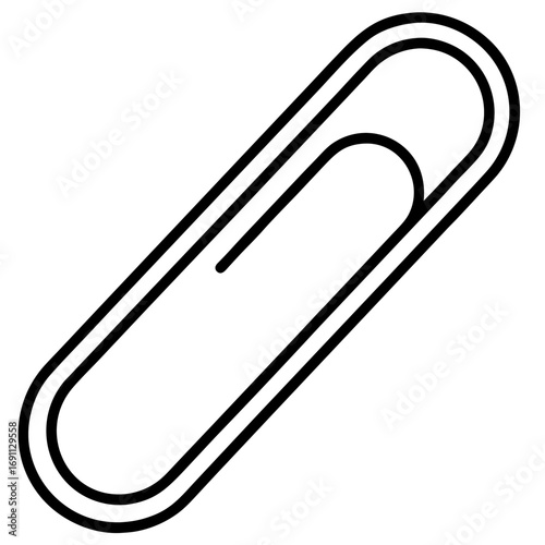 Paperclip outline vector, a modern paperclip icon art design, black vector of various paperclips, simple various paperclip art, paperclip isolated