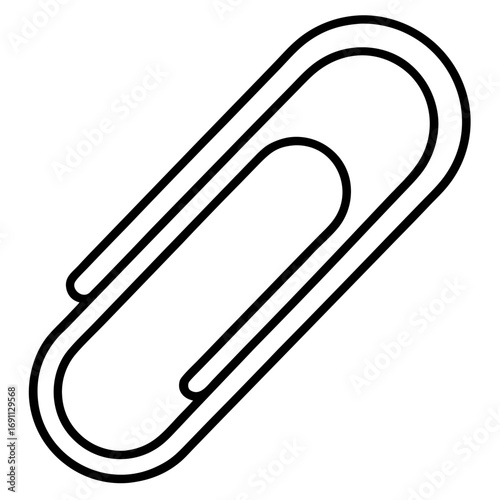 Paperclip outline vector, a modern paperclip icon art design, black vector of various paperclips, simple various paperclip art, paperclip isolated