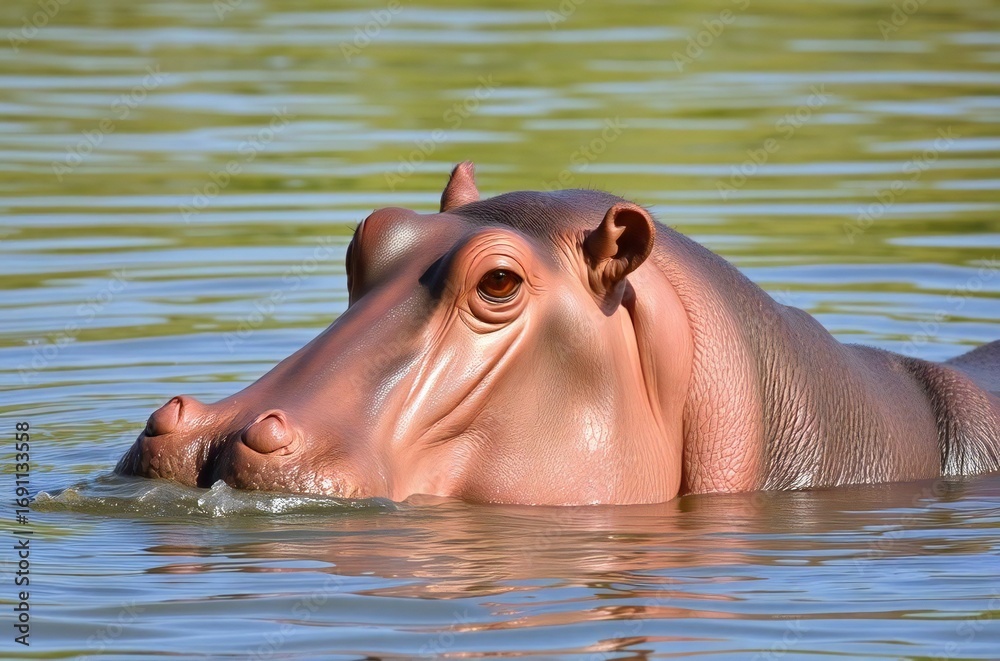 Fototapeta premium hippopotamus in water