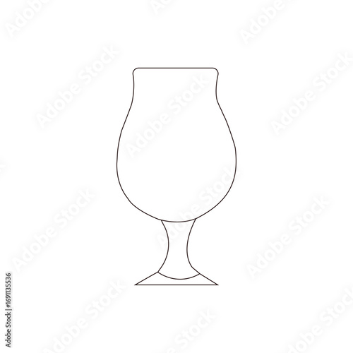 Glass icon vector.