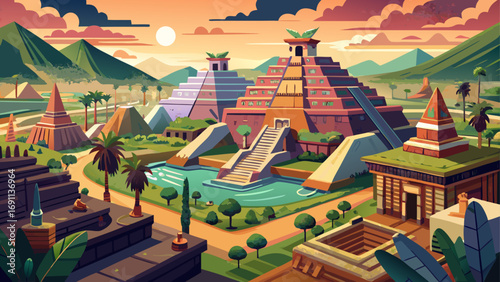 Teotihuacan, Mexico – ancient city with monumental pyramids, vast plazas, and mural art, representing advanced pre-Columbian urban planning and