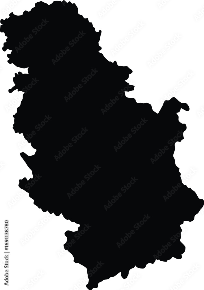 Obraz premium Scalable serbia map vector eps graphic for global design projects