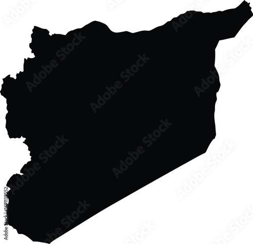 Syrian map vector illustration scalable graphic for international design projects