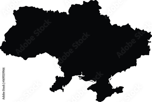 Ukraine country map silhouette vector illustration scalable eps graphic for general use