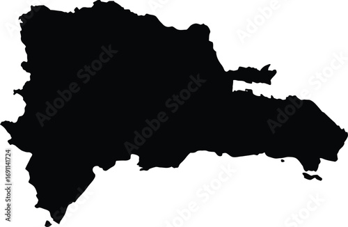 Dominican republic map vector eps illustration scalable geographic outline icon