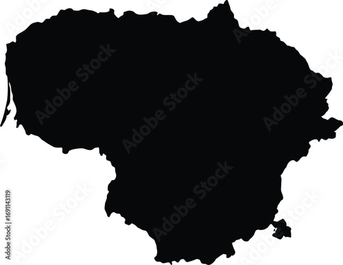 Lithuania map vector eps scalable graphic for design projects