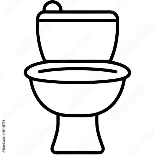 Toilet outline vector, a modern toilet icon art design, black vector of a toilet, simple toilet art, a toilet isolated