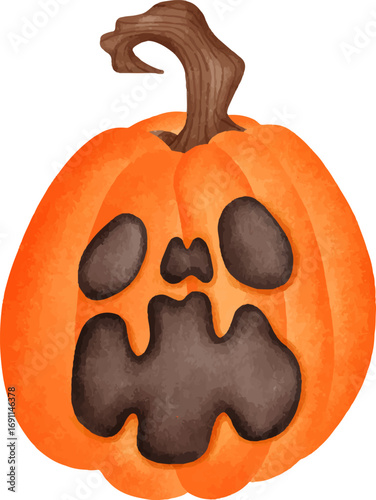 Hand Drawn Halloween Pumpkin Faces Vector
