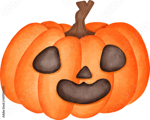 Hand Drawn Halloween Pumpkin Faces Vector