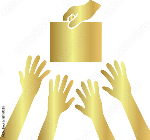 Hand Placing Ballot in Box