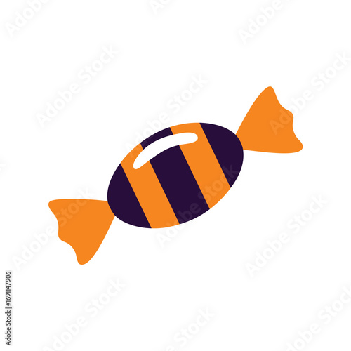 Orange and purple striped candy sweet treat